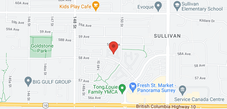 map of 52 14959 58 AVENUE